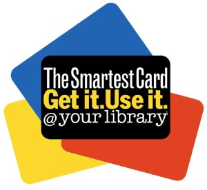 Library Card graphic text reads 